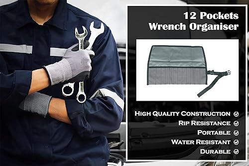 Miniatura 3 de Tool Storage & Organizer Heavy Weight Dyed Duck Cotton Canvas Tool Roll 12 Pocket Wood Working & Carving