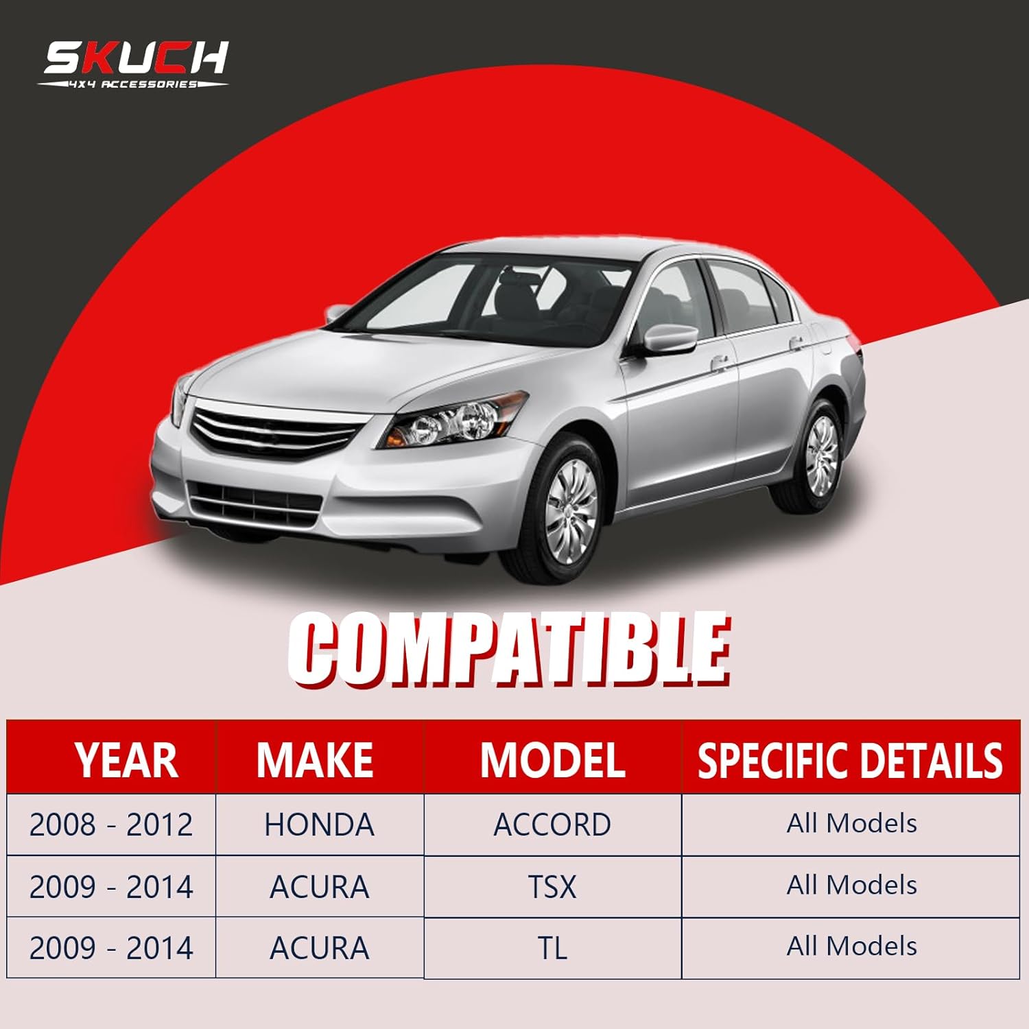 Front Upper Control Arms with Ball Joints for 2008-2012 Honda Accord & 2009-2014 Acura TSX TL, 2PCS Suspension Assembly Replacement Pair - K620614 K620615