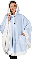 Vista 26 de PAVILIA Manta Vestible para Mujeres Adultas, Manta Poncho Capa de Vellón de Felpa Acogedora con Capucha, Chal Súper Suave, Manta Envolvente Ángel