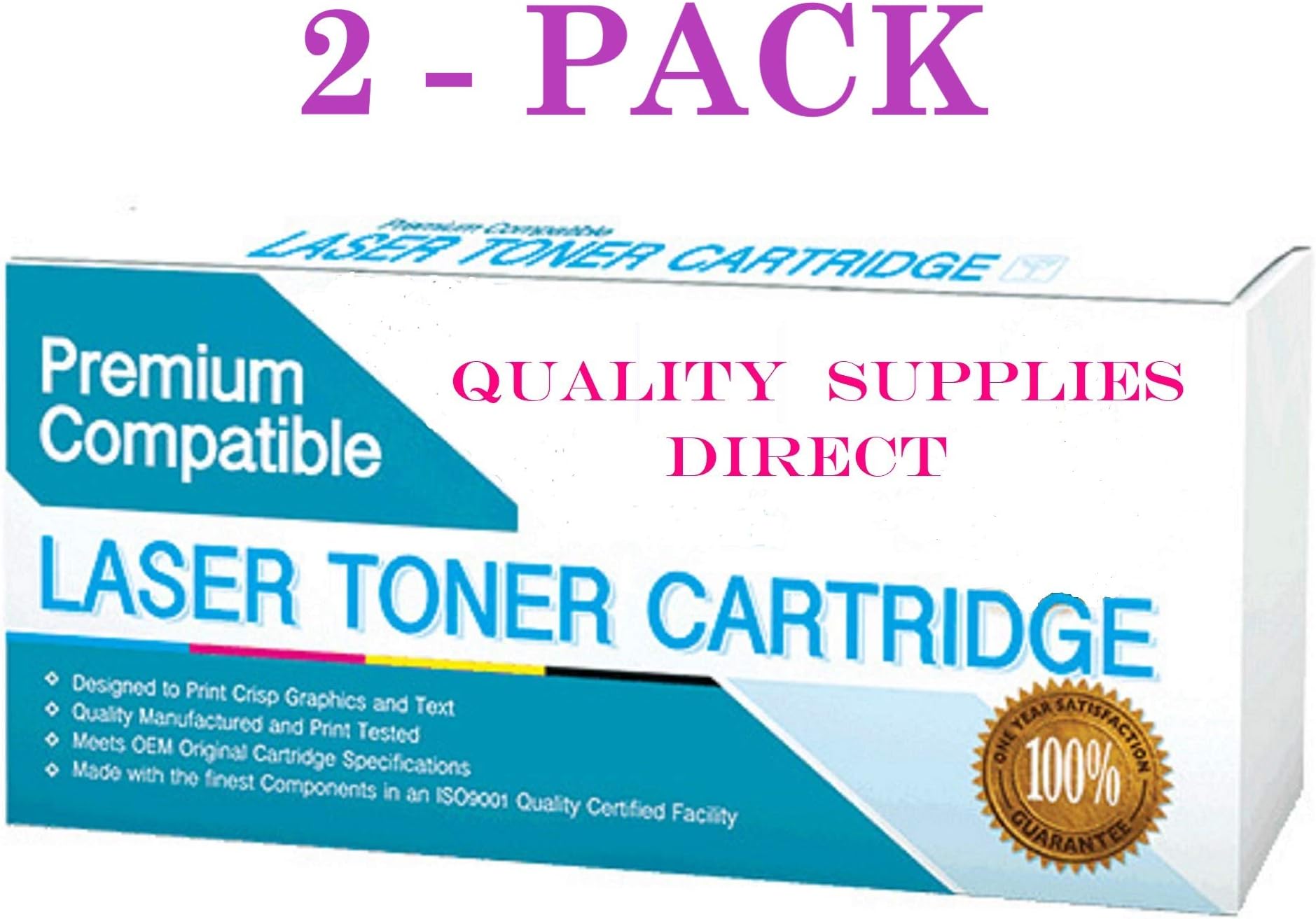 QSD Compatible Toner Replacement for HP CF320A, 625A, Works with: Color Laserjet Enterprise M651DN, M651XH, MFP M680DN, M680F, M680Z (Black)(Free 1 to 2 Day DELIVERY)(2-Pack)