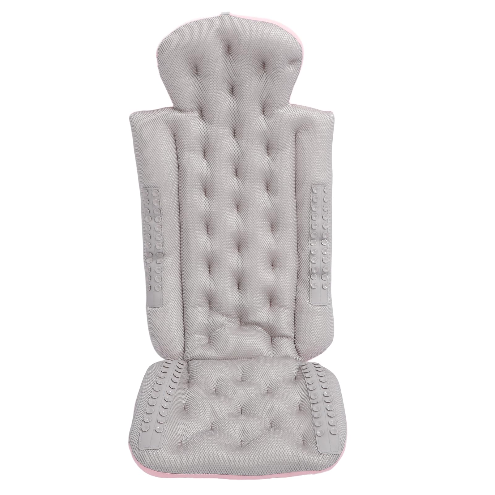 Almohada de baño para Todo el Cuerpo, cojín ergonómico para bañera con Ventosa, Almohada de SPA Larga Antideslizante Acolchada para el Apoyo de la Cabeza, el Cuello y los Hombros e (Rosada)