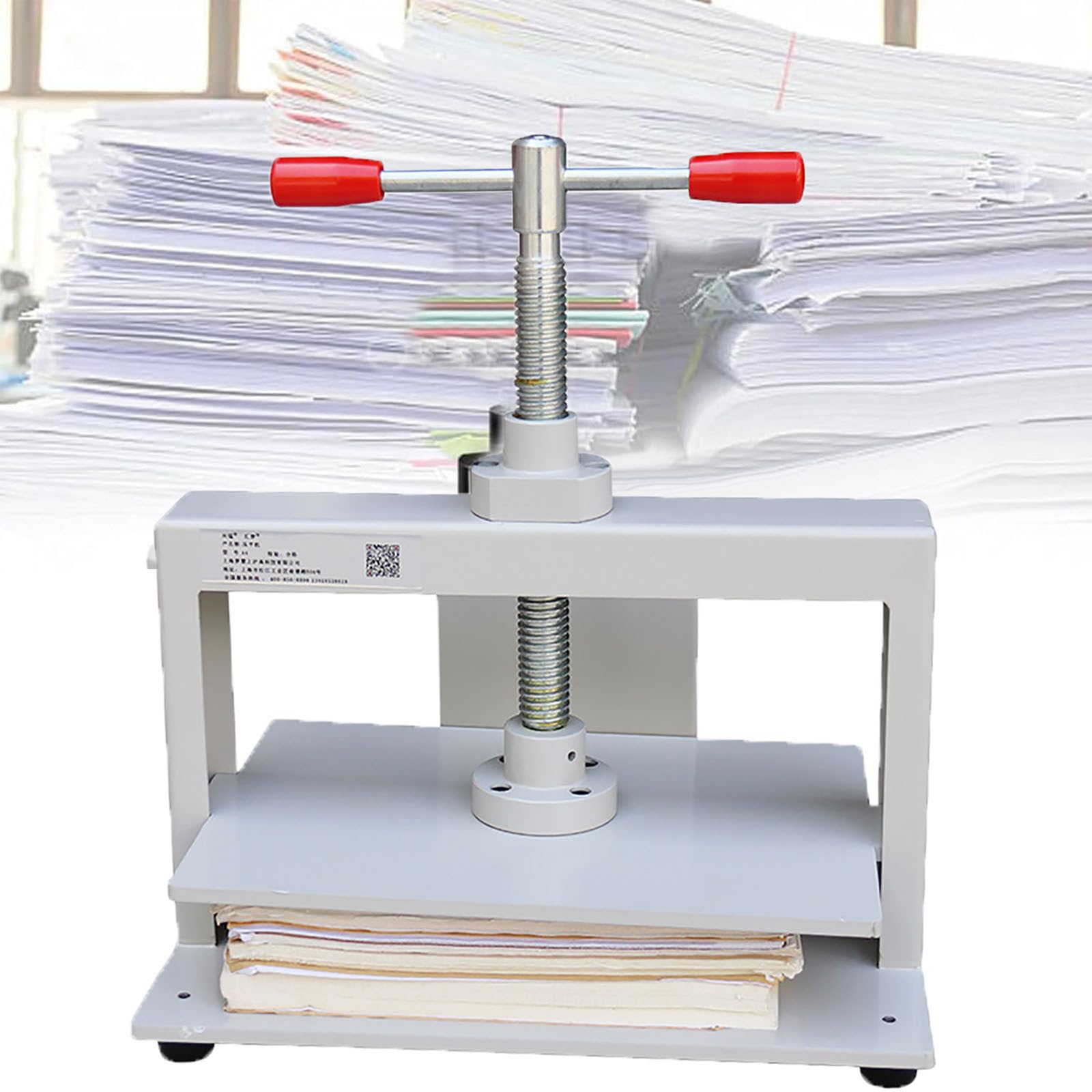 Ręczna prasa papierowa do spłaszczania książek, ręczna prasa płaska do papieru, znaczków, paragonów, rozmiaru A4, idealna do introligatorstwa i zamówień ekspresowych