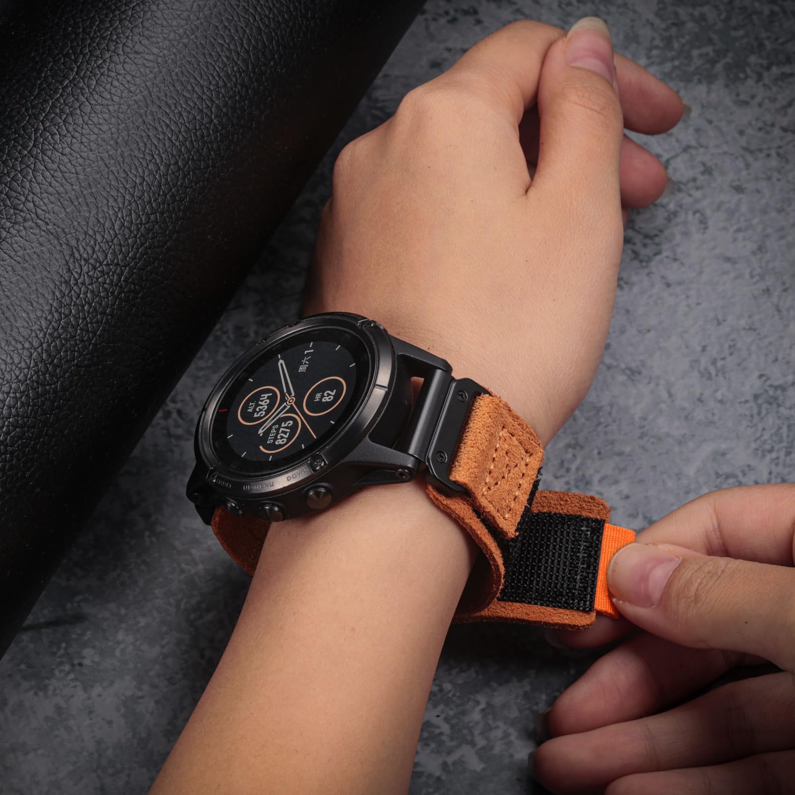 Kompatybilny z paskiem do zegarka Garmin, super wytrzymały nylonowy pasek sportowy typu loop, tkany, do Fenix/ Forerunner/ Vivoactive/ Approach/ MARQ/ quatix/ D2 Series, trwały, dla mężczyzn.