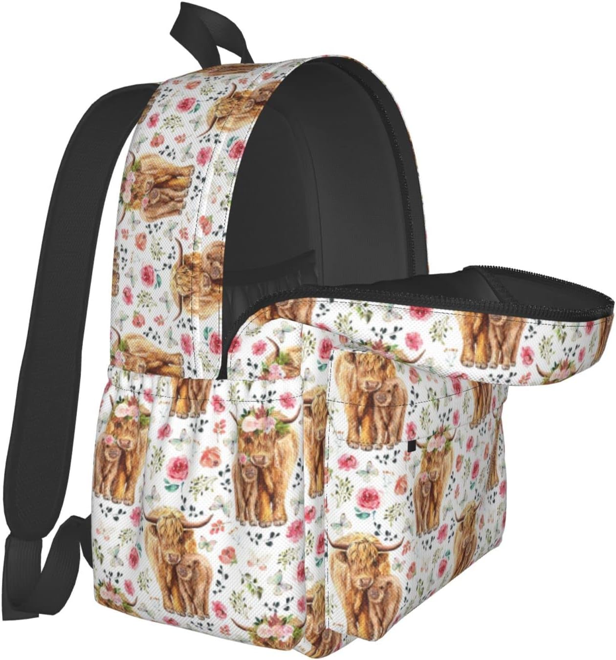 Highland Cow Backpack 16 Inches Lightweight Travel Laptop Backpack - Image 5