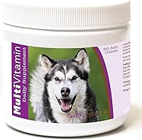 Vista 8 de Healthy Breeds Multivitamínico siberiano Husky para perros, suplemento diario recomendado por veterinarios, sabor a tocino, 60 masticables suaves