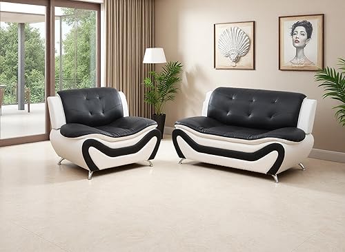 Miniatura 42 de Sofás de cuero para sala de estar, juego de sofás para sala de estar, sofá para dormitorio, apartamento, juegos de muebles para sala de estar (cuero