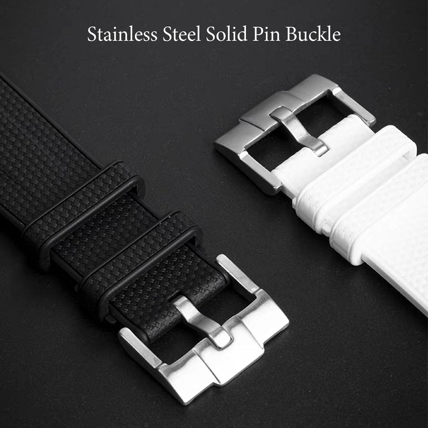 Silicone Rubber Bands for Omega X Swatch Moonswatch Watch Strap 20mm Curved End Weave Style Premium Silicone Rubber Replacement Strap Women Men,for Omega Swatch Moonswatch Speedmaster - Image 3