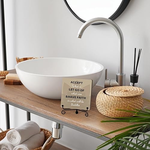 Miniatura 6 de Decoración zen, letrero de aceptar lo que es dejar ir, decoración del hogar para yoga espiritual sala de meditación, oficina, sala de yoga,