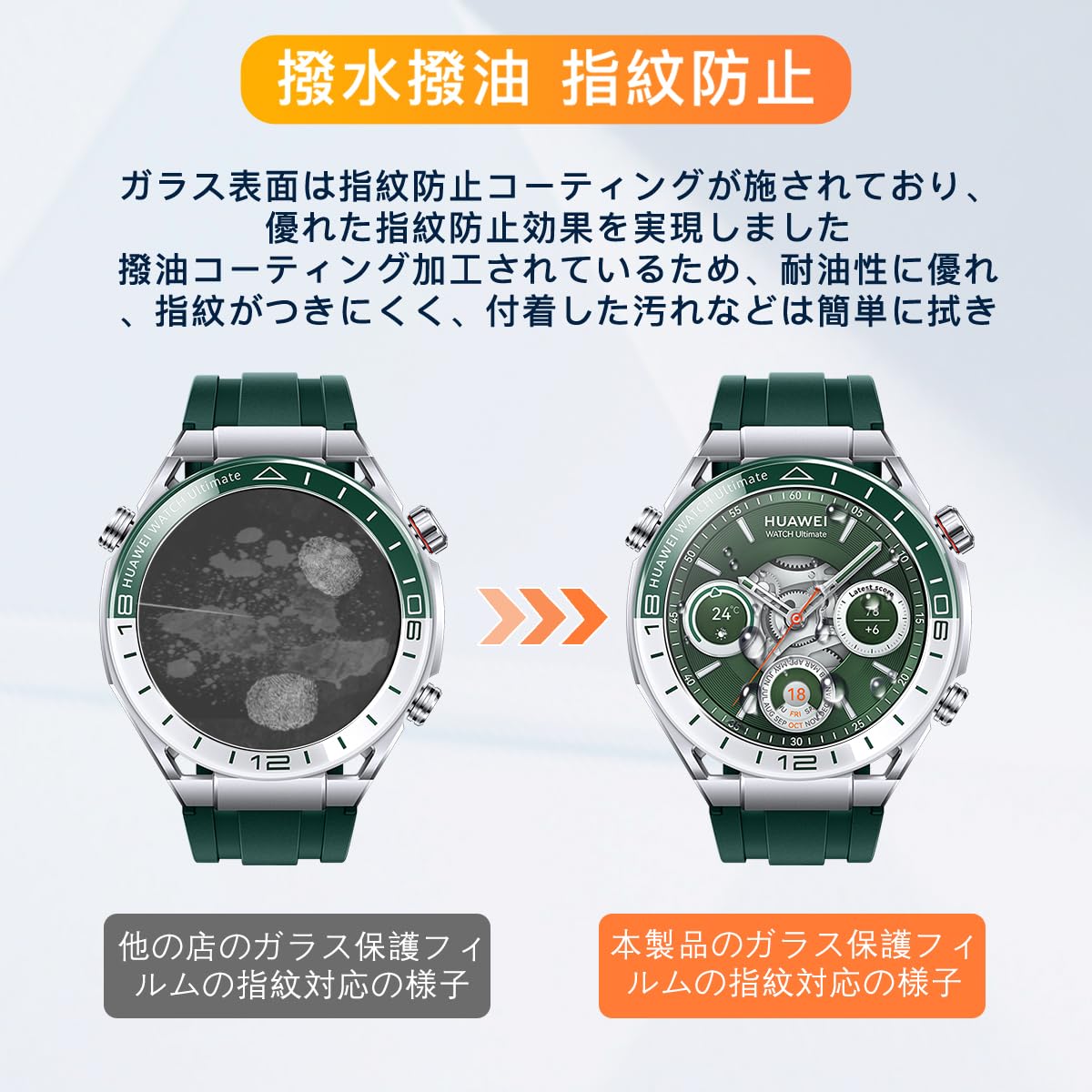 HUAWEI WATCH Ultimate【9Hガラスフィルム】 Amazon.co.jp: 【3枚セット】 用 HUAWEI WATCH Ultimate ガラス