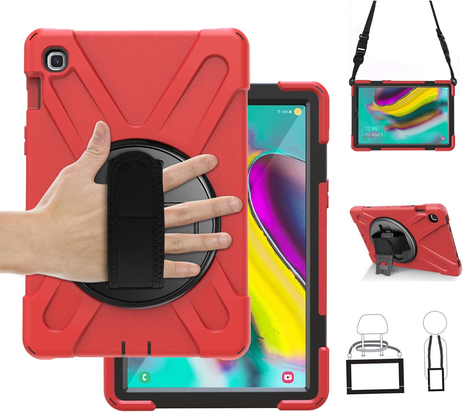 Galaxy Tab S5e case, SIBEITU Heavy Duty Rugged Shockproof