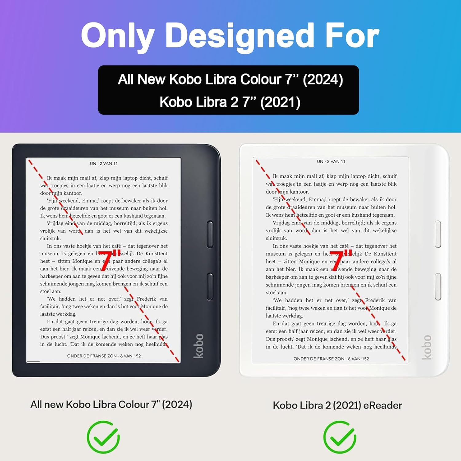 Amazon.co.jp: Kobo Libra Color (2024) / Kobo Libra 2 (2021) 7