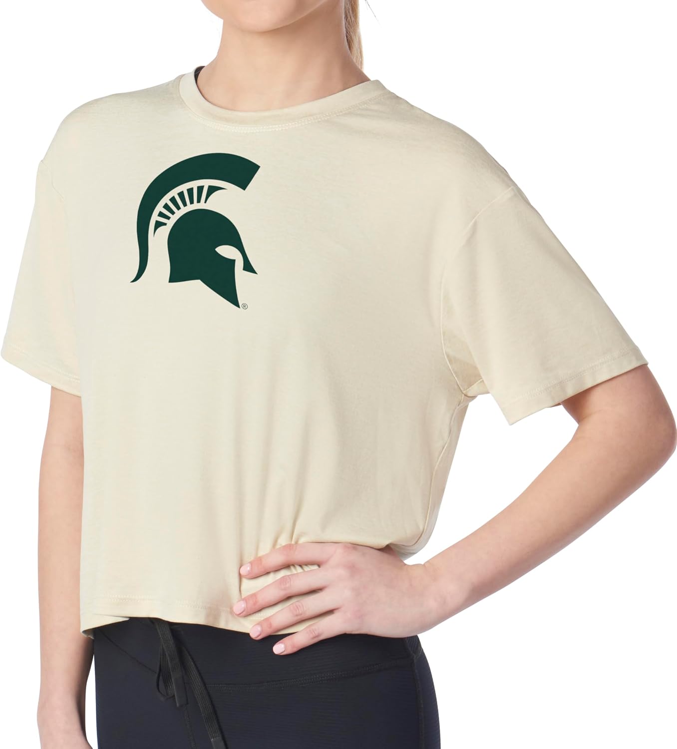 NCAA Boxy Short Sleeve Tee Shirt for Women and Girls, Comfy Casual Top