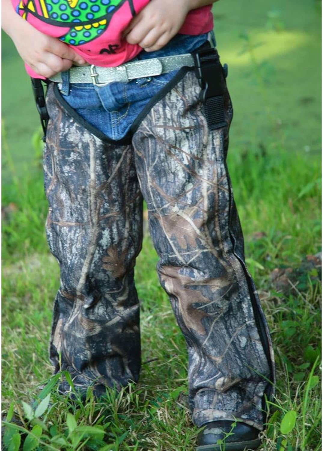 Snake Chaps for Kids - Youth Size Snake Chaps - Snake Bite Protection for Children (Mossy Oak, Large Stocky)
