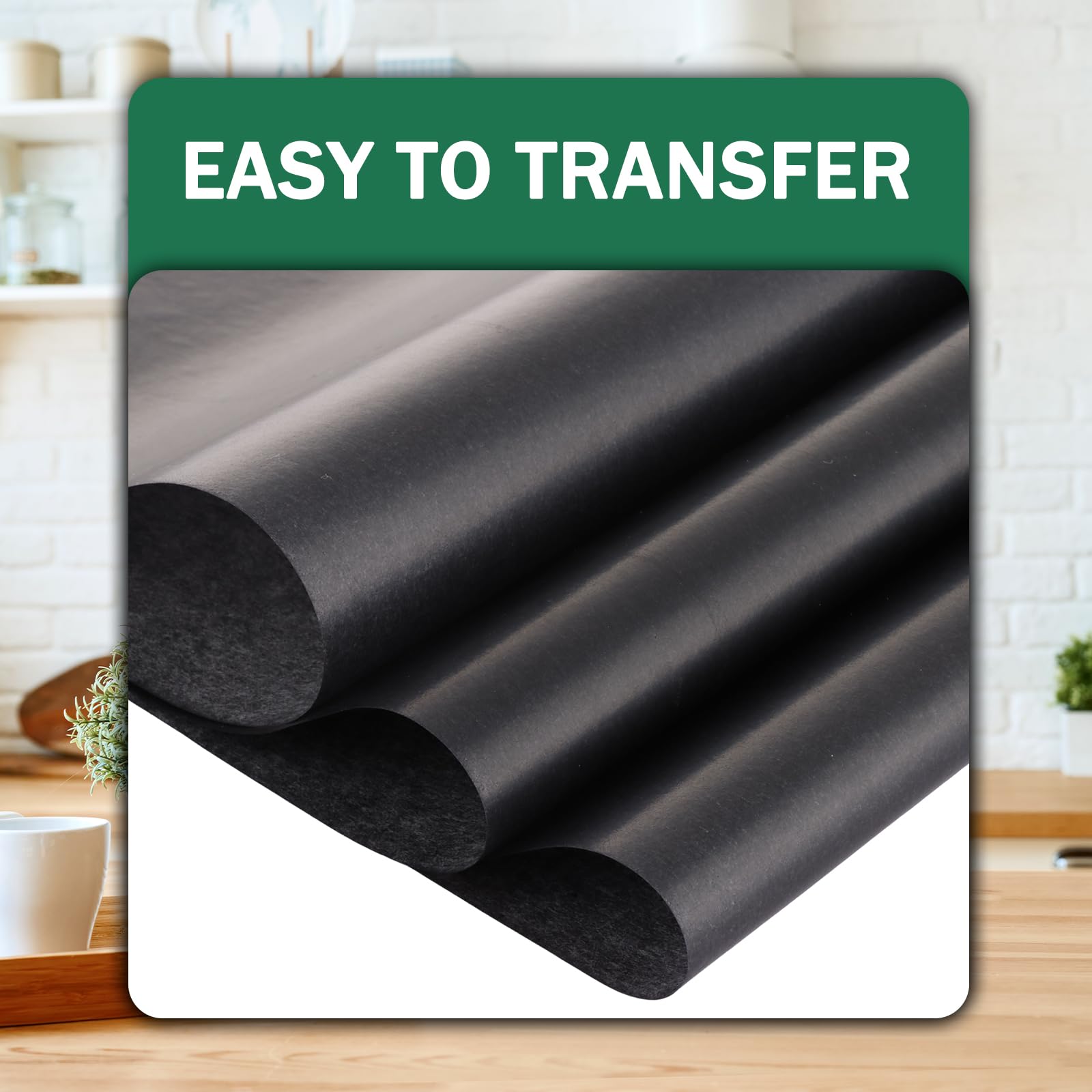 ASelected 200 Sheets Black Transfer,A4 Carbon Paper,Carbon Copy for Tracing,A4 Transfer Paper,Black Graphite Tracing Paper for Metal,Glass,Carving,DIY Wood Burning,Art Craft Projects - Image 4