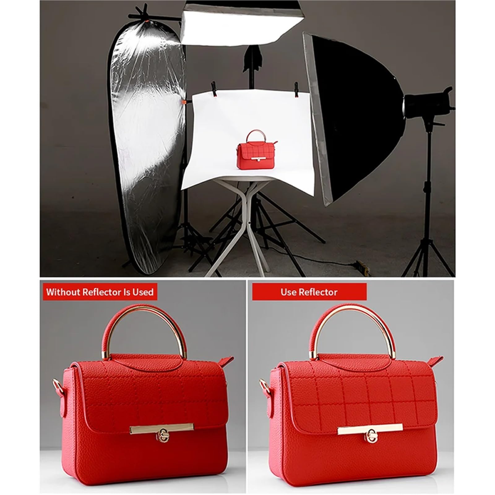 Reflector fotográfico Reflector 5 en 1 Redondo de 60/30 cm y 12 Pulgadas for fotografía, difusor de luz, Accesorio portátil for Estudio fotográfico.(120CMX90CM 5 IN 1)