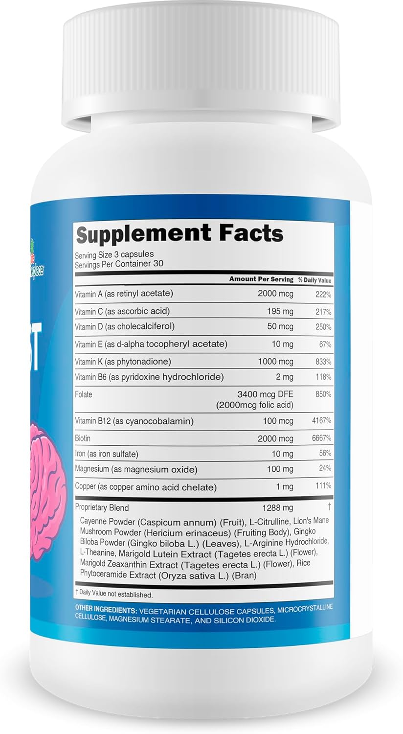 Top Best Brain - Cognitive Support Supplement for Memory, Focus, & Mental Clarity - Promote Improved Concentration, Cognition, & Motivation - Brain Pills for Cognitive Health - Nootropic Formula