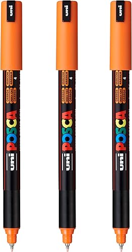 Miniatura 7 de Uni Posca PC-1MR - Rotuladores de pintura de color blanco ultrafinos de 0028in punta de calibre escritura en cualquier superficie tela de plástico