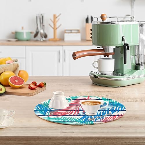 Miniatura 6 de Hermoso tapete de salvamanteles de cocina floral tropical, 3 piezas, resistente al calor, para ollas y sartenes calientes, camino de mesa para