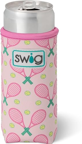 Miniatura 83 de Swig Life Skinny Can Coolie, soporte delgado de 12 onzas, enfriador de neopreno aislado con bolsillo, fundas para botellas de cerveza altas, All
