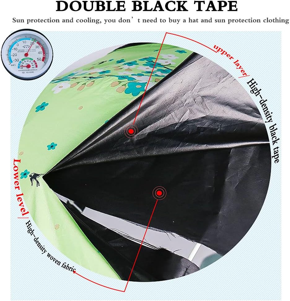 Electric Car Canopy,Sun Visor,High Density Oxford Cloth Windproof/Rainproof/Sunscreen Suitable for All Electric Bicycles and Motorcycles Rain Cover,B-Green