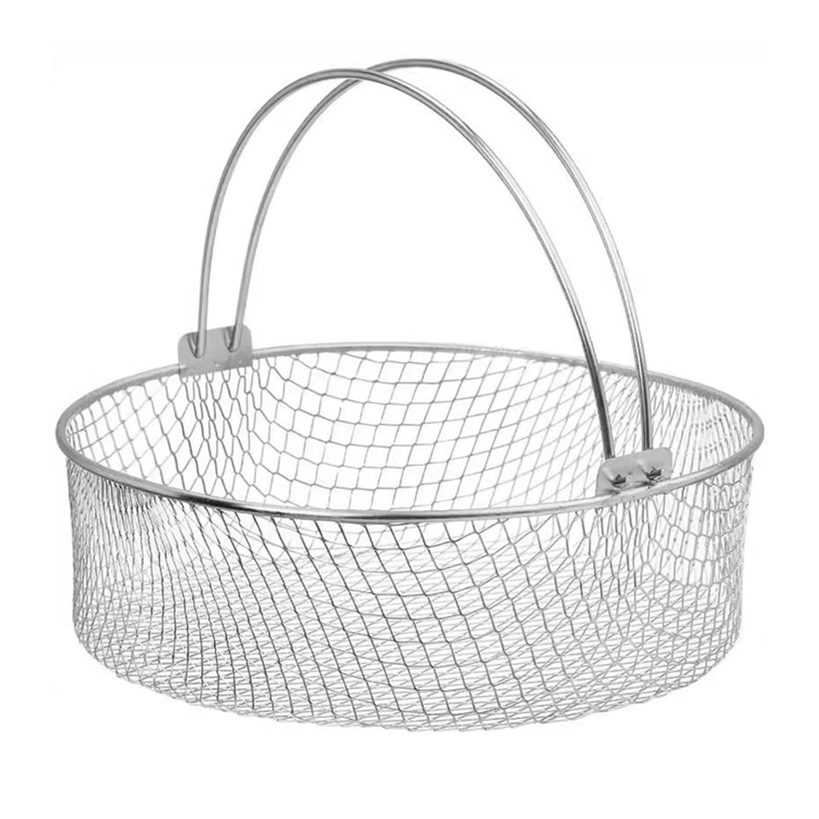 Sbshiouu Professional Grades Air Fryers Meshes Insert Stainless Steel Basket with Handle for Fries and Chicken Wing Rustproof Cooking Framework