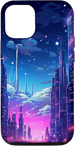 Miniatura 4 de iPhone XR Synthwave City At Night Vaporwave Retrowave Case
