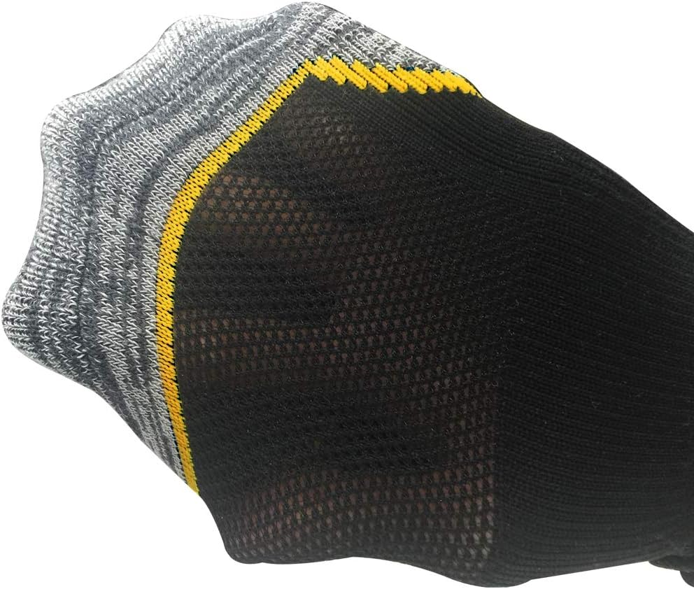 KitNSox Soccer Socks, Men Women Soft Basketball Football Number Crew Socks Black/Gold 1 Pair - Image 4