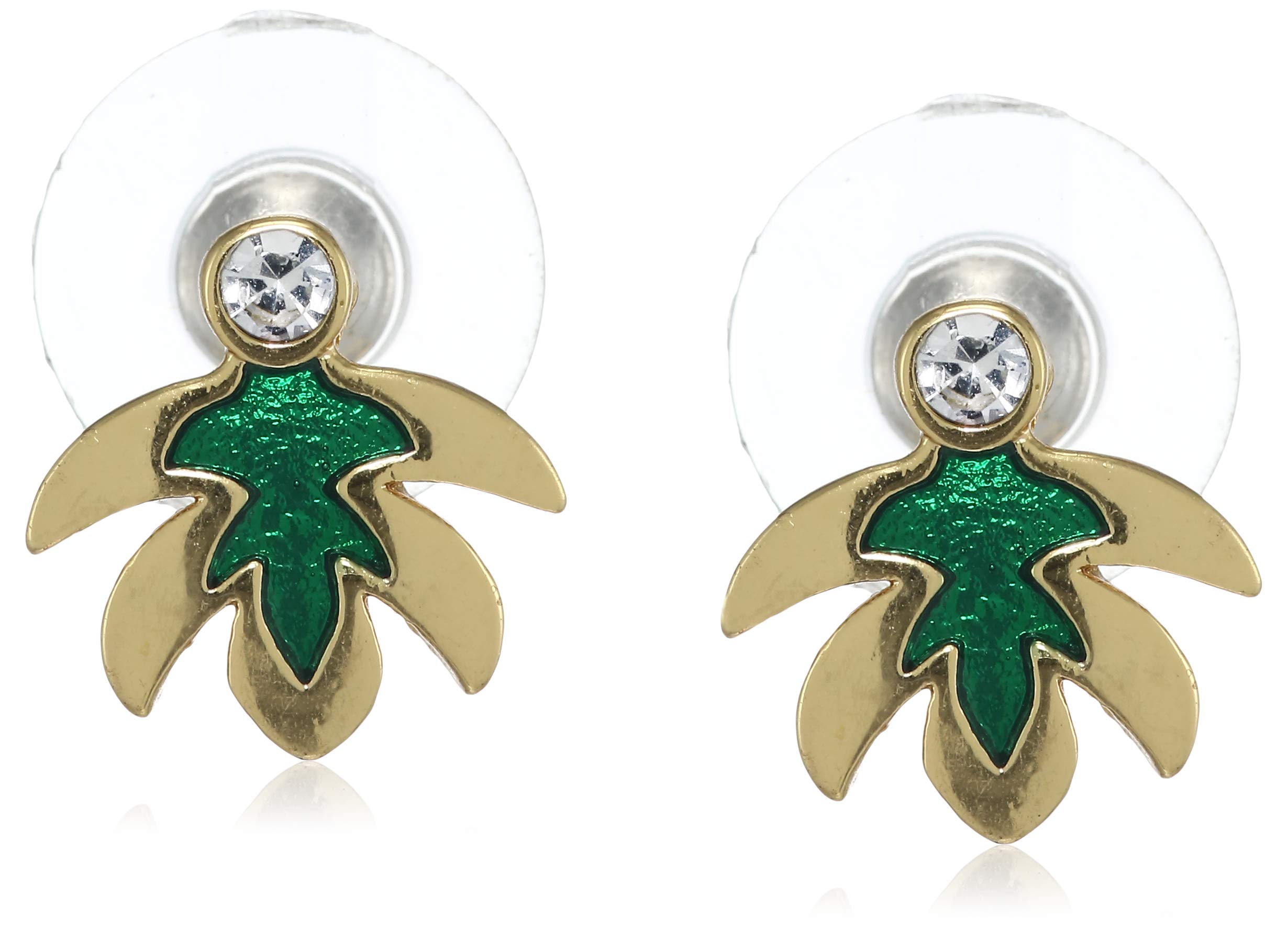 Estele Gold Plated Earrings in Green Colour with Austrian Crystals for Women and Girls (B08D7NGJ79) Amazon Price History, Amazon Price Tracker