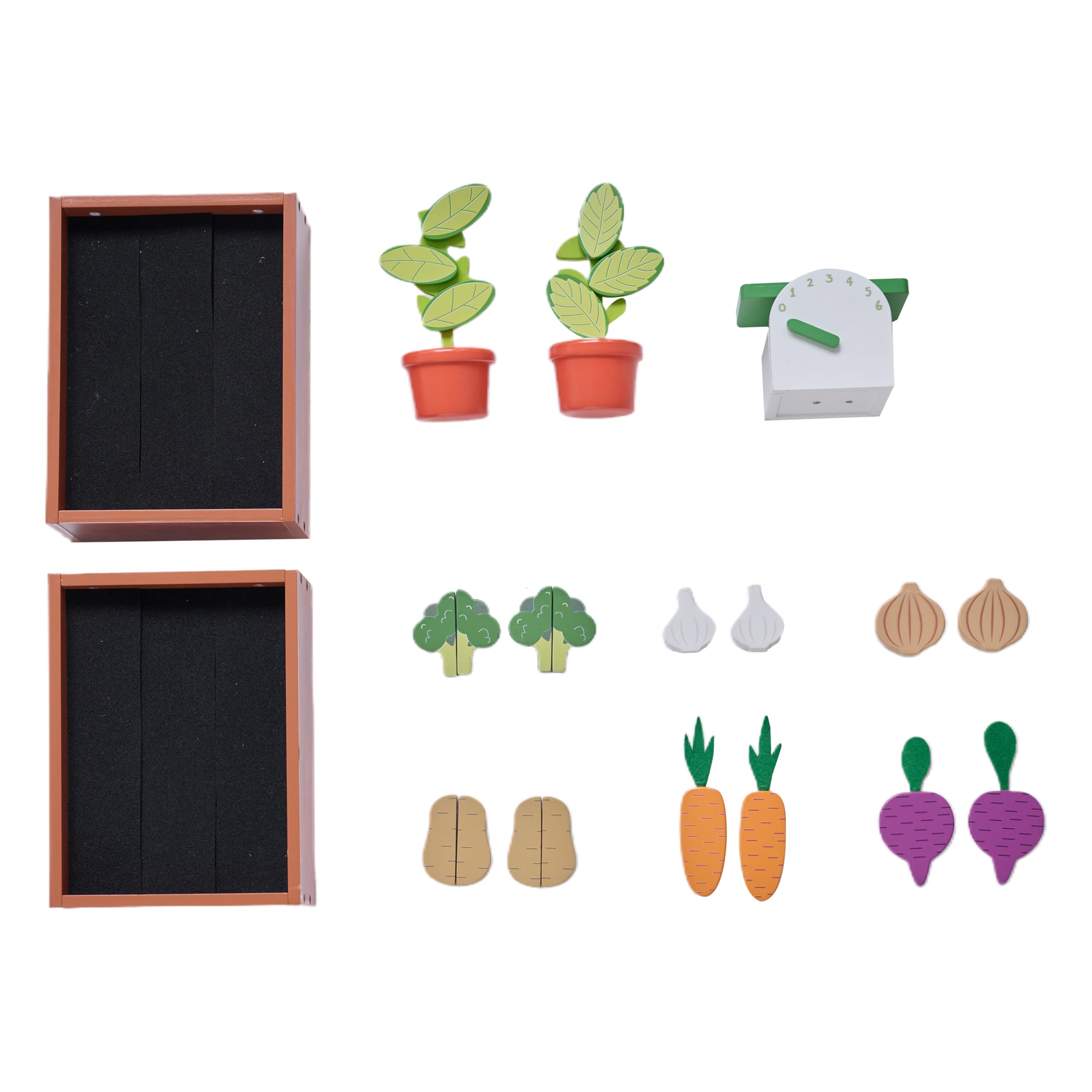 Teamson Kids Marktstand aus Holz mit Gemüse, Waage & Zubehör Spielset