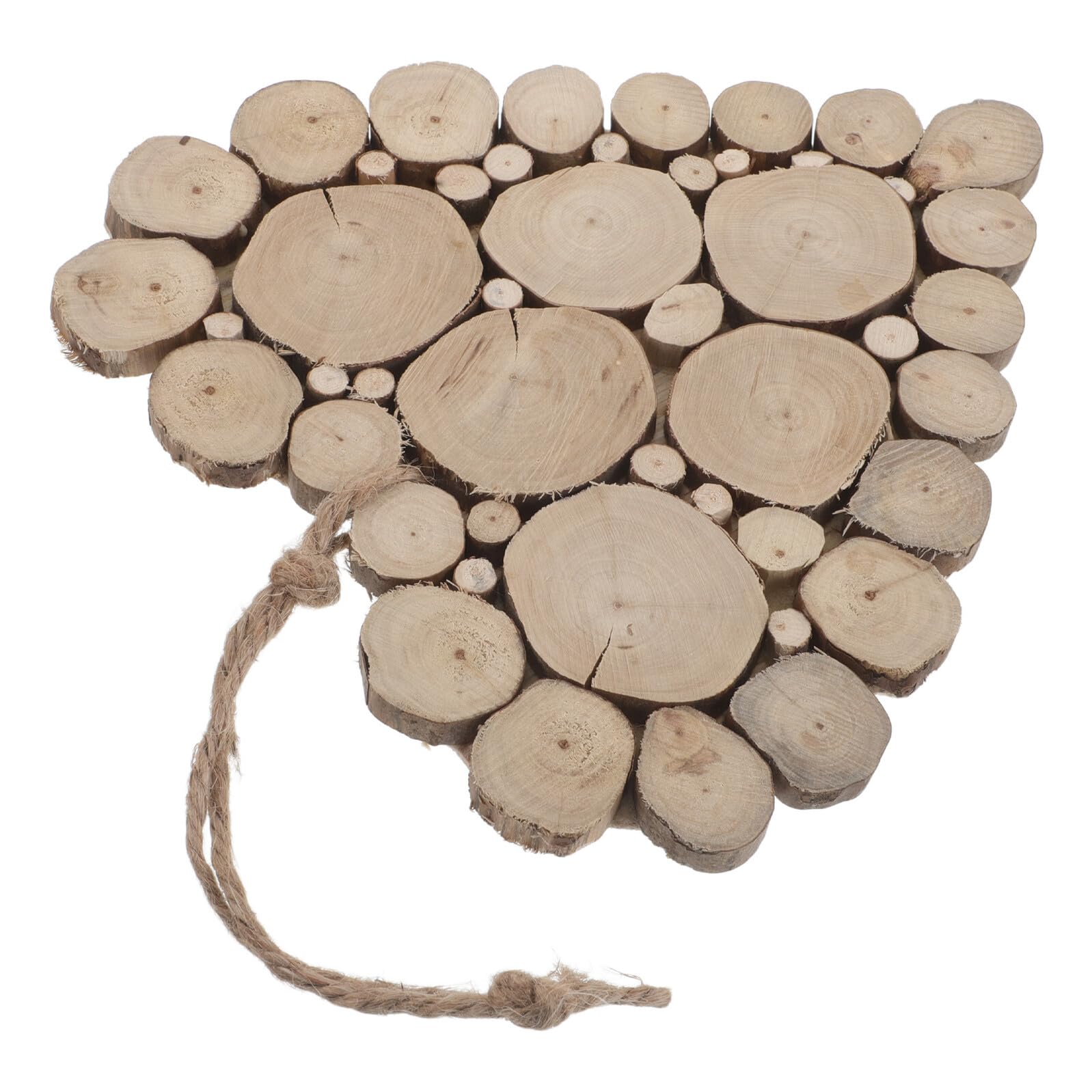 TOYANDONA Adorno Colgante de Madera Maciza en Forma de Corazón 20 CM para Decoración Rústica de San Valentín Obsequio Romántico para Mesa Pared y Fiesta de Compromiso