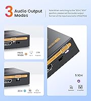 Vista 6 de avedio Links Divisor extractor de audio HDMI 4K, adaptador convertidor de audio HDMI 1080P + Toslink SPDIF óptico + audio analógico estéreo L/R