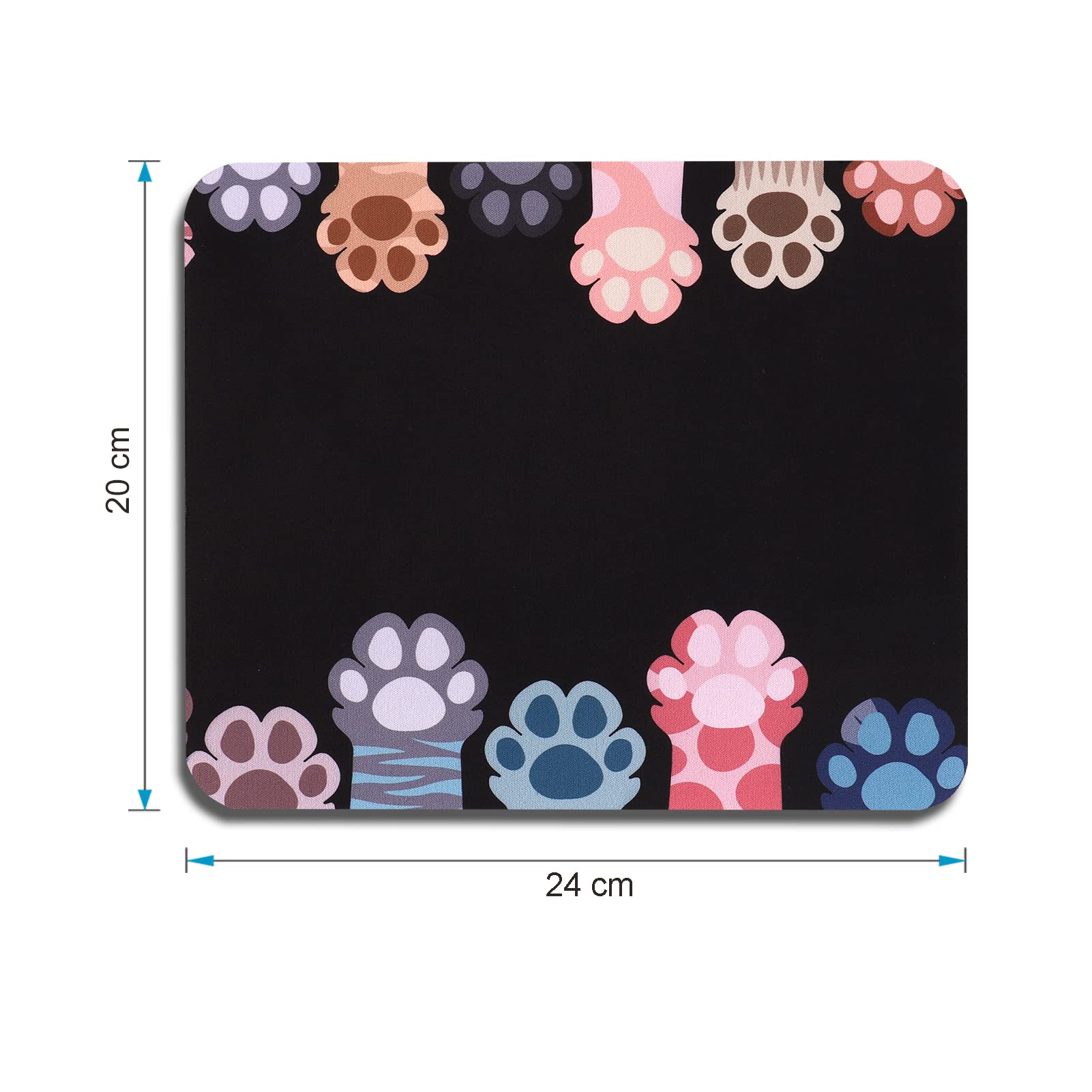 Tapis De Souris Violet Rose - 24x20 Cm, Surface Lycra Lisse, Base Antidérapante, Lavable