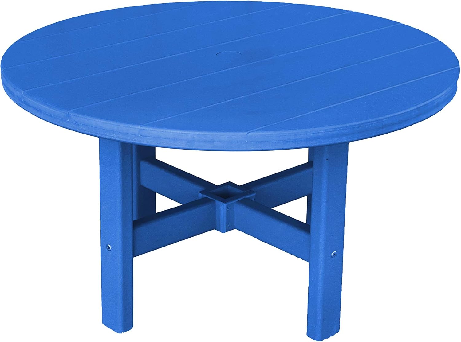 Phat Tommy Round Outdoor Coffee Table - Poly Resin Outdoor Table - Small All Weather Patio Coffee Table, Poly Furniture, Brown