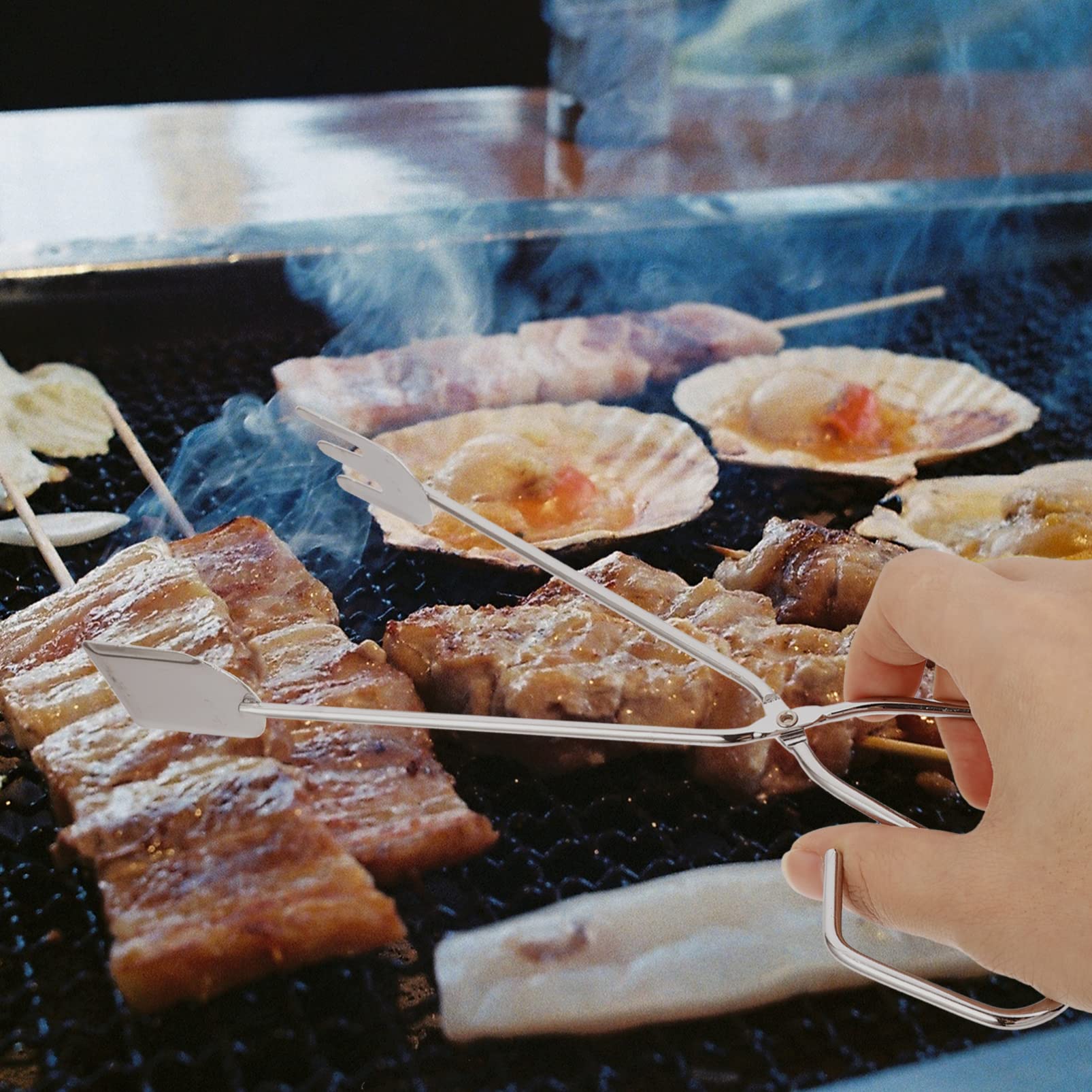 Totority 3Pcs Firewood Tongs Heavy Duty Bbq Tool Ergonomic Scalding Charcoal Clips for Outdoor Grilling Portable Log Grabber for Fire Pits Campfires