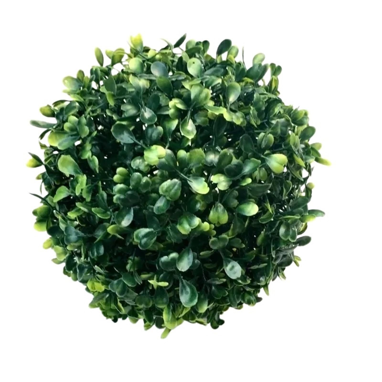 YUPLIODSX Artificial Topiary Balls 2PcsLarge Green Artificial Plant Ball Topiary Tree Boxwood Wedding Party Home Outdoor Decoration Plants Plastic Grass Ball(13cm)