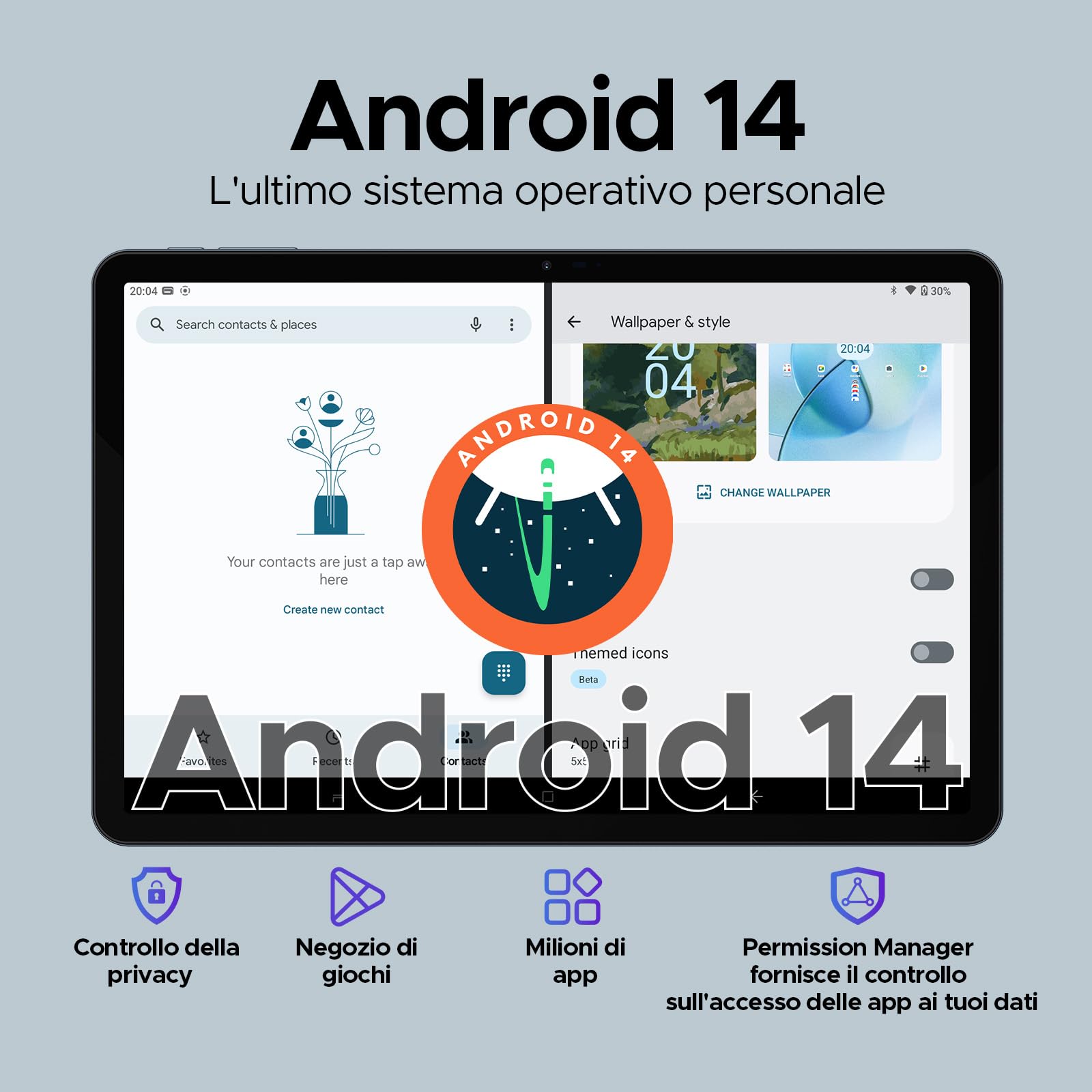 DOOGEE T40 Tablet 11 Pollici, 2.5K 20GB RAM+512GB ROM/TF 2TB Android 14 Tablet, Helio G99 Octa Core Tablet Android, Tablet con sim, 4G Dual SIM, Face ID/8580mAh/16MP+8MP/BT5/GPS/GMS/OTG/Type-C, Nero