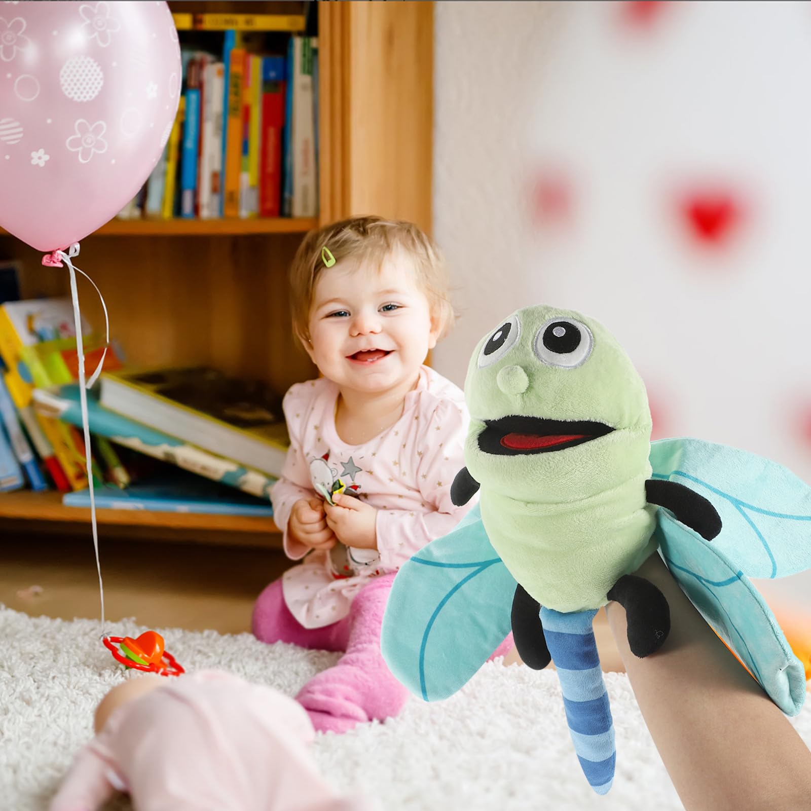 HEMOTON Marioneta de Mano de Peluche de Insecto Adorable para Niños Relleno de Algodón PP y Felpa, Experiencia Inmersiva y Realista para Juegos Creativos