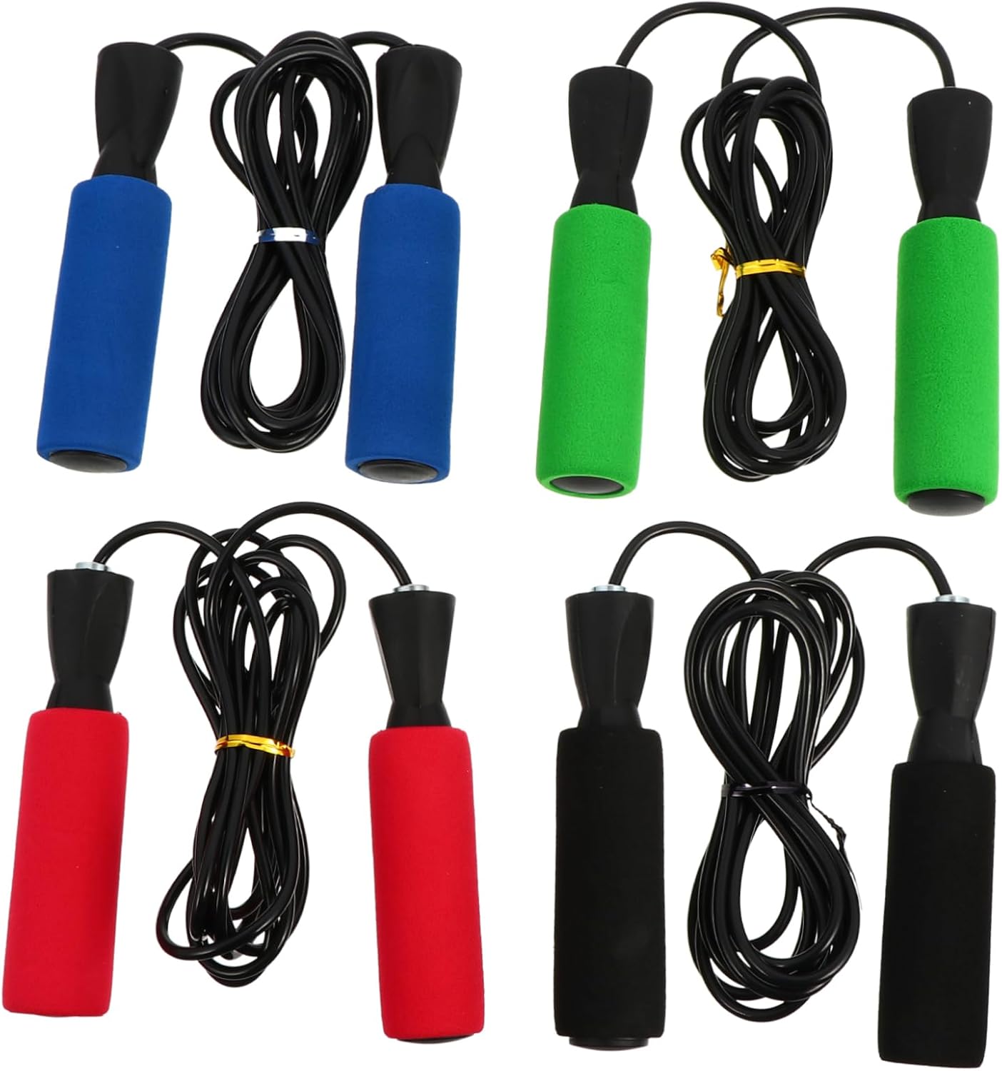 4Pcs Jump Rope Handle Skipping Ropes for Fitness Exercise and School Supplies for Adults Portable and Comfortable for Workouts