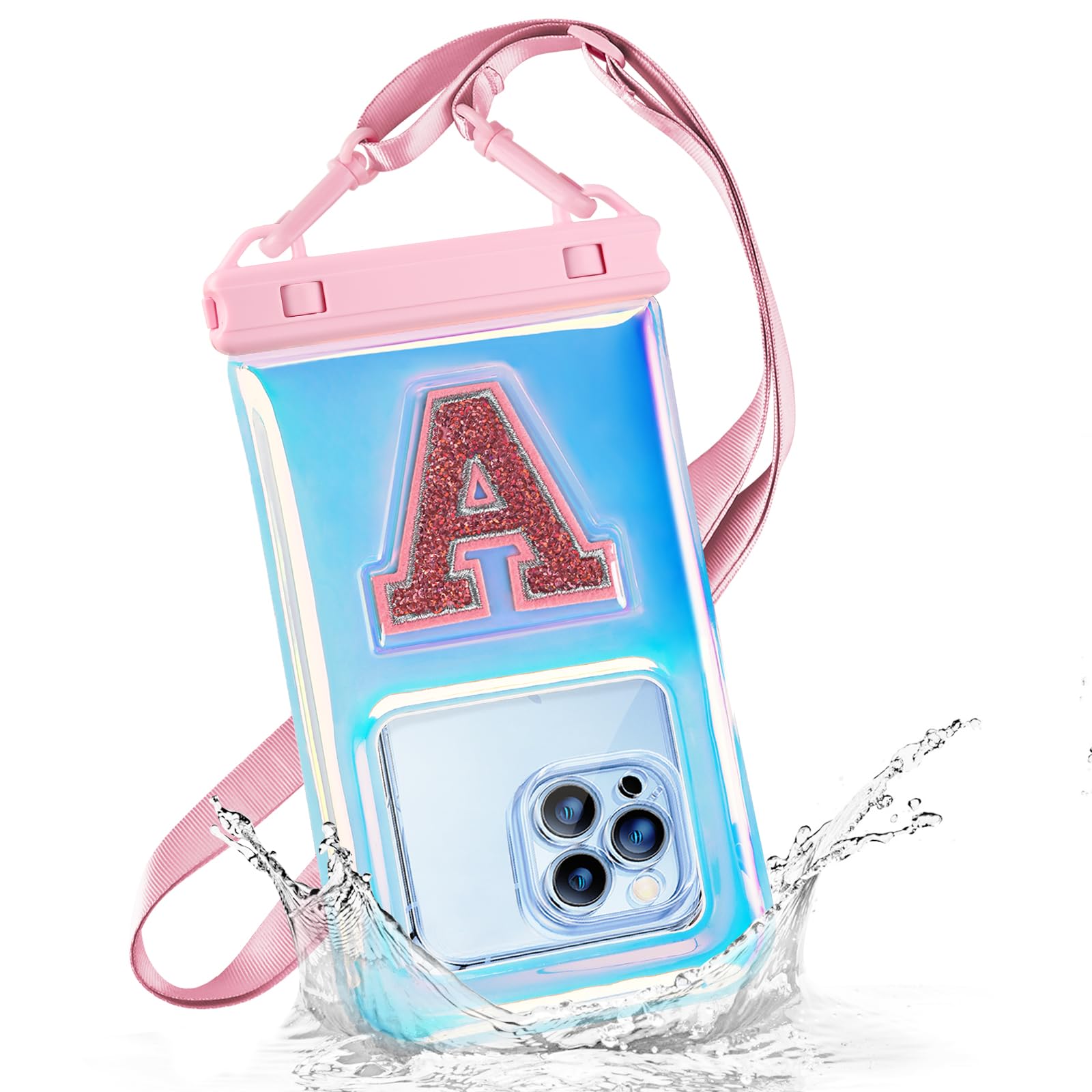 Fashion Waterproof Phone Pouch - IP68 Certified Floating Dry Bag for iPhone 16/15/14/13/12/11 Pro Max & Galaxy S25/S24 - Swimming, Beach, Water Park - Fits Phones Up to 7.0 Inches