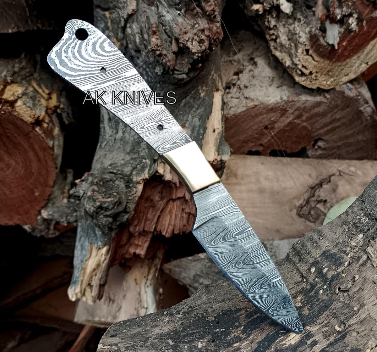 Damascus Steel Knife Blank Blade, Hunting Knife Blank, 8 Inch, Full Tang, 56-58 HRC, 352 Layers, Modern Style, Silver, Reusable, Adult, 1 pc