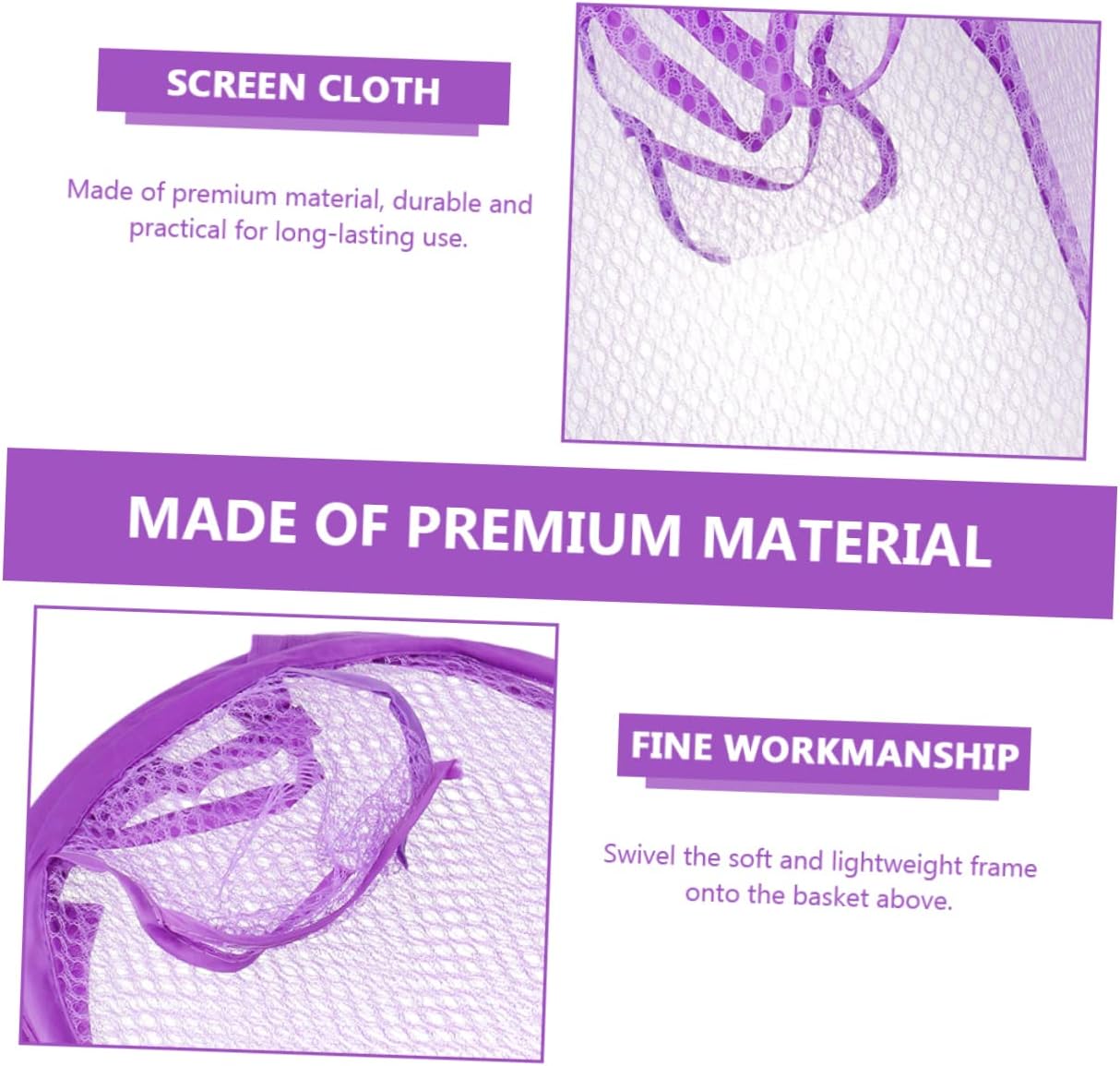 VOSAREA 2pcs Clothes Hamper Mesh Laundry Basket under Bed Storage Portable for College Hotel Camping