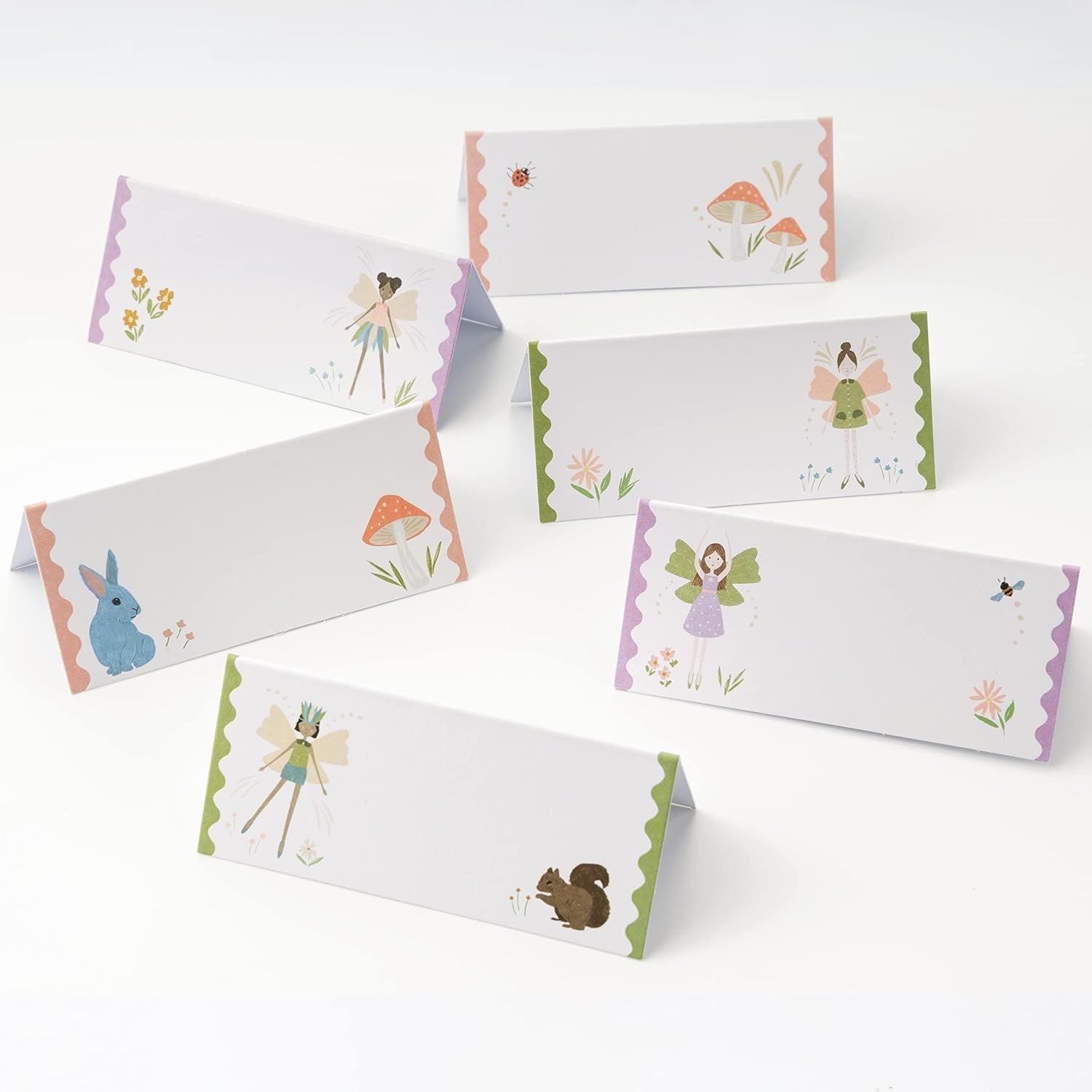 Cheerland Fairy Place Cards Fairy First Birthday Decorations Table Placecards Woodland Theme Fairy Garden Name Card Table Setting Seating Baby Shower Party Decorations Floral Tags Tea Party 36pcs