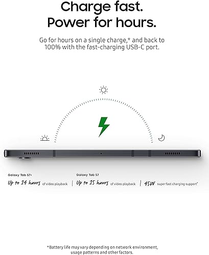 Miniatura 6 de Samsung Galaxy Tab S7 (tableta 5G) LTE/WiFi (Verizon), negro místico - 128 GB (modelo 2020 - versión de EE. UU