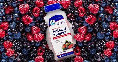 Miniatura 8 de Quality Choice Tabletas antiácidas ultra fuertes, alivio de la acidez estomacal y la indigestión ácida, carbonato de calcio de 1000 mg, sabor a