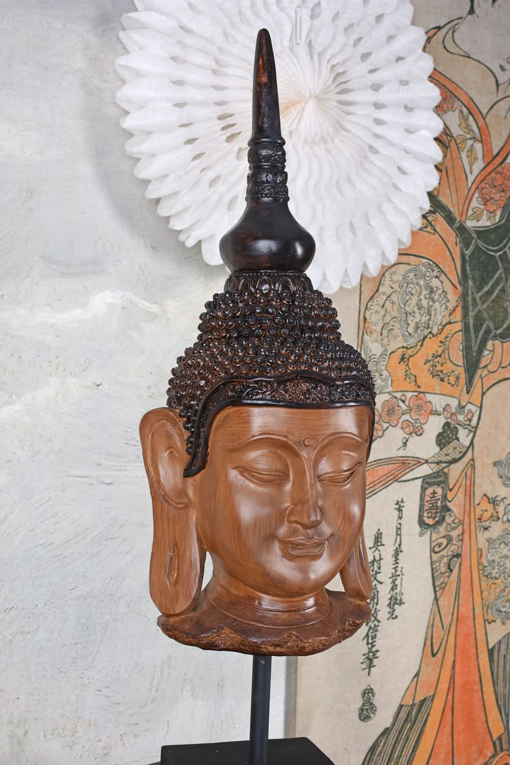 Bouddha XXL Tête de Bouddha Thaïlande Bouddha Décoration de jardin Sculpture décorative Cw622 Palazzo Exclusif
