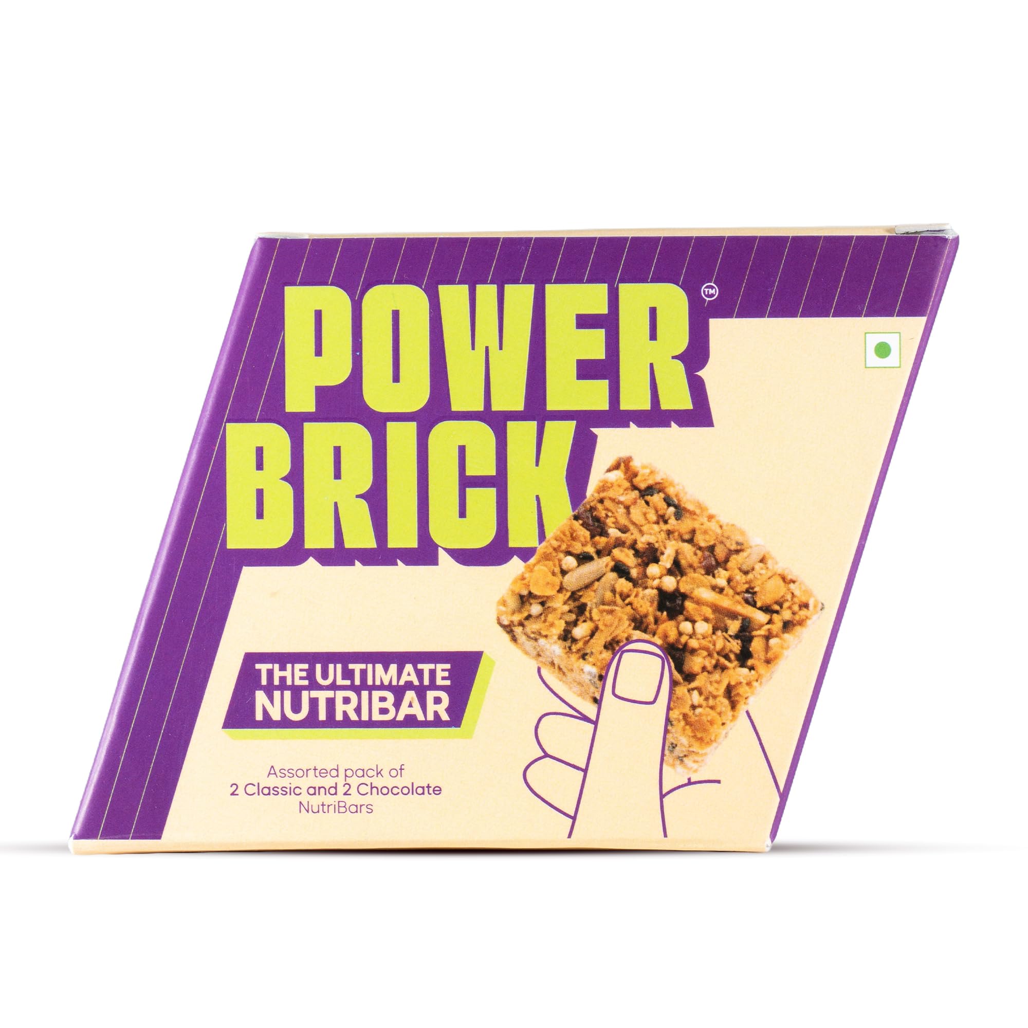 GauNeeti Power Brick Nutribar for Healthy Snacking | Seeds, Oats, Dry Fruits - Roasted in A2 Ghee, Jaggery and Honey | Assorted Box of 4 Pieces (2 Classic + 2 Chocolate) | Pack of 1-120g-image-31