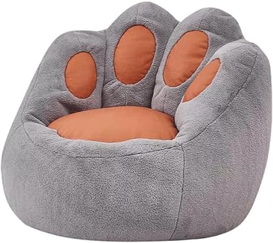 BKEKM Cute Bean Bag Chair Cat Paw Shape Lazy Sofa Chair Flannel Floor Sofa Chair With Filling Bean Bag Lounger Creative Lazy Sofa