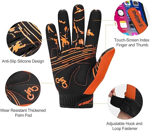 Miniatura 5 de INBIKE - Guantes de ciclismo para hombremujer con pantalla táctil, guantes de bicicleta con almohadilla antideslizante para ciclismo de montaña MTB,