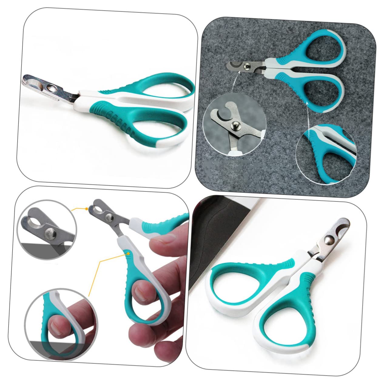 minkissy 5stücke Tragbare Krallenschere Für Katzen Und Hunde Edelstahl Nagelknipser Mit Sicherheitsgitter Ergonomischer Griff Für Sicheres Und Präzises Trimmen Von Haustiernägeln