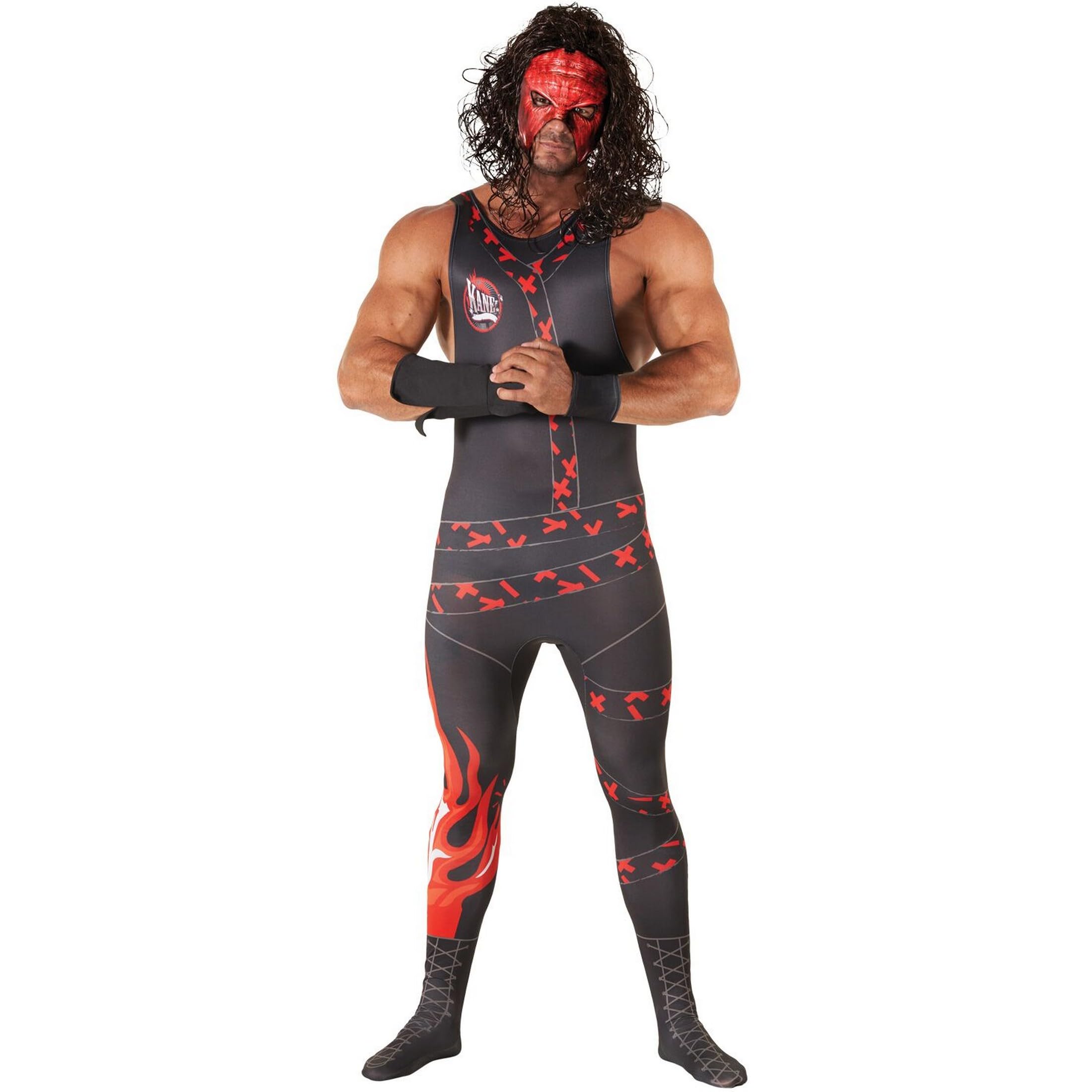 Morph Kane Strój WWE dla Dorosłych - Oficjalny Licencjonowany Kompletny Zestaw Zapaśniczy dla Mężczyzn
